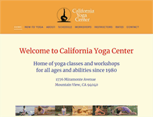 Tablet Screenshot of californiayoga.com